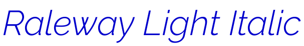 Raleway Light Italic fonte